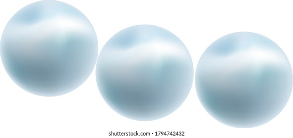 perlas, bolas, vector realista sobre un fondo transparente