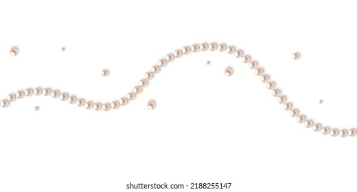 Pearls. Beads. Jewelry. Beautiful vector background.