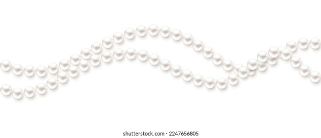 Pearls. Beads. Jewelry. Beautiful vector background.