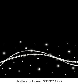 Pearls. Beads. Jewelry. Beautiful vector background. Garland. Festive decoration.
