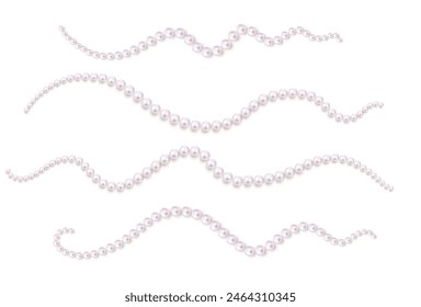Pearls. Beads. Jewelry. Beautiful vector background.