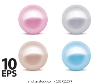 Pearls isolated. Vector illustration