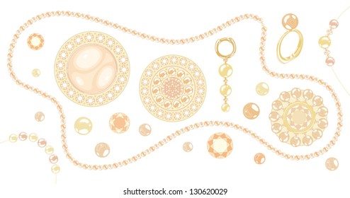 Pearls and Jewellery Set