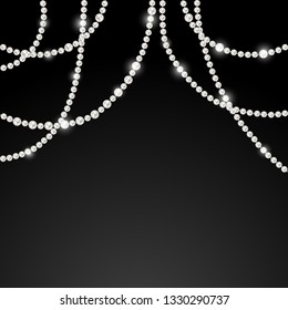 Pearls. Jewelry.  Vector illustration.