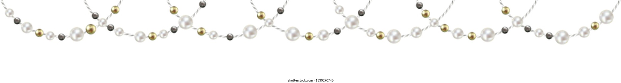 Pearls. Jewelry.  Vector illustration.