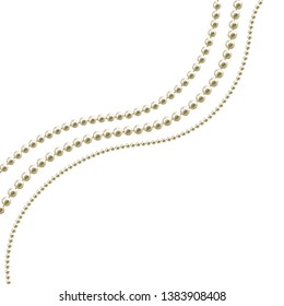 Pearls. Jewelry. Vector illustration. White background.