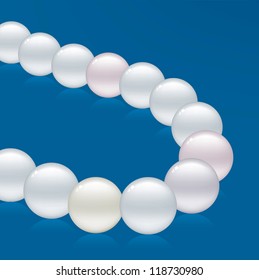 Pearls necklace close-up