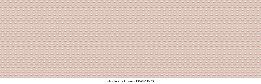 Pearls on beige background. Seamless vector illustration.
