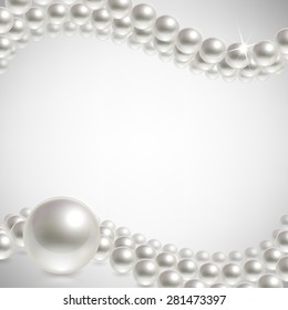 pearls on a light background