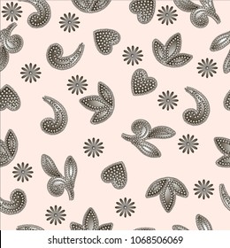 Pearls pattern, vector seamless texture