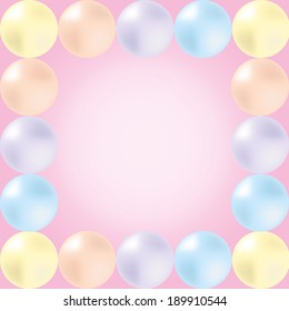 Pearls in Pink background