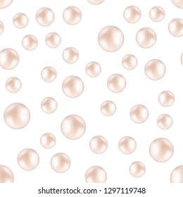 Pearls Seamless Pattern - Vector