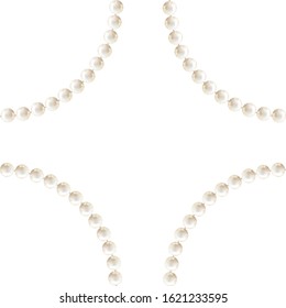 Pearls. White background. Abstract vector illustration. Seamless pattern.