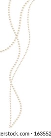 Pearls. White background. Abstract vector illustration.