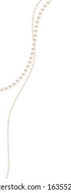 Pearls. White background. Abstract vector illustration.