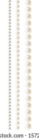 Pearls. White background. Vector illustration.
