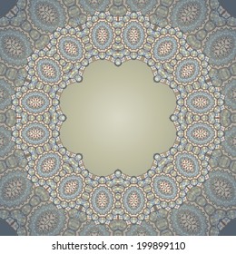 Pearly round frame 