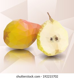 Pears abstract isolated on backgrounds