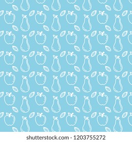 pears and apples fresh fruits pattern