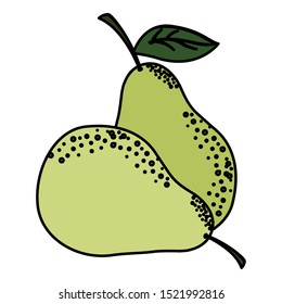 Pears design, Fruit healthy organic food sweet and nature theme Vector illustration