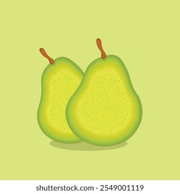 Pears detailed vector wtih shadow and background