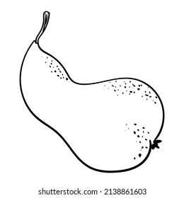 Esquema dibujado a mano. La línea negra en un fondo blanco. Elemento vectorial aislado.