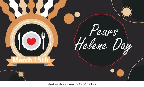 Pears Helene Day vector banner design. Happy Pears Helene Day modern minimal graphic poster illustration.