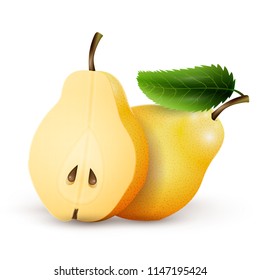 Pears isolated on white background