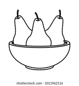 Pears on bowl
