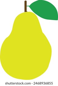 Pears on plates. There are slices of pears and a knife on the cutting board. Top view.