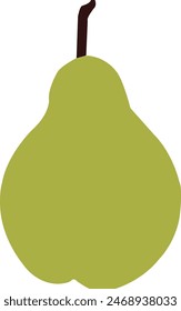 Pears on plates. There are slices of pears and a knife on the cutting board. Top view.