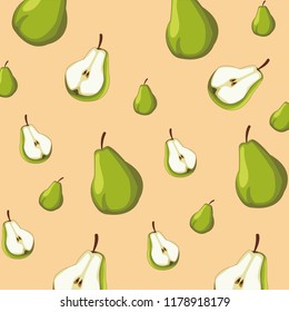 Pears pattern background