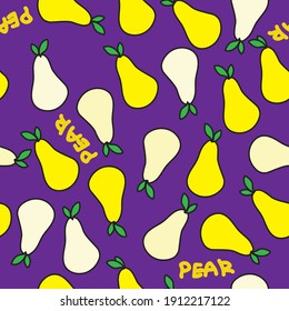 el patrón "peras" es una impresión de ropa de punto para los niños más pequeños