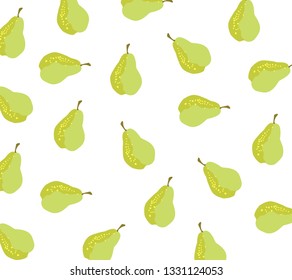 Pears pattern. Vector illustration