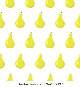 Pears seamless pattern. Vector illustration