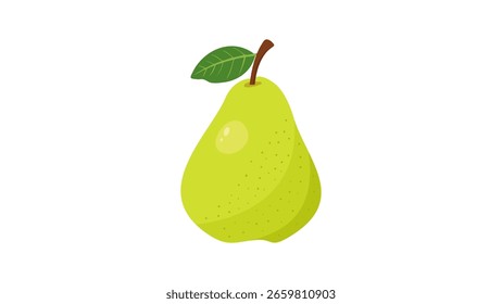 Ilustración vectorial de las peras aislada en el fondo blanco