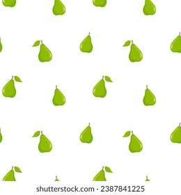 Pears vector seamless pattern, background, wallpaper, print, textile, fabric, wrapping paper, packaging design