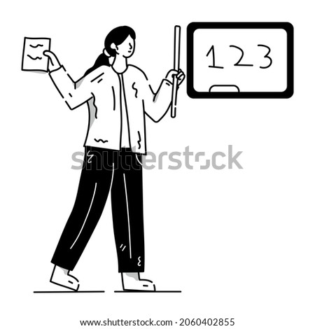 Pearson teaching math, hand drawn illustration 