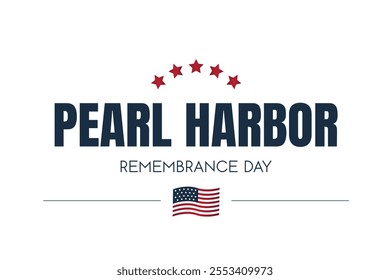 Peart Harbor remembrance day card or background. vector illustration.