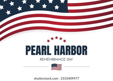 Peart Harbor remembrance day card or background. vector illustration.