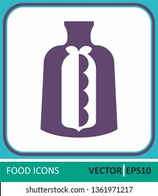 Peas and beans. Vector Icon. Simple vector illustration for graphic and web design.
