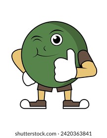 peas caricaturista diseño plano