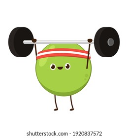 Peas character design. Peas on white background.
