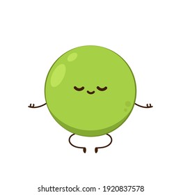 Peas character design. Peas on white background.