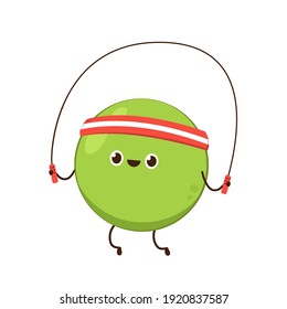 Peas character design. Peas on white background.