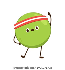 Peas character design. Peas on white background.