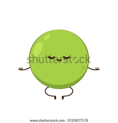 Peas character design. Peas on white background.