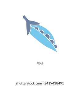 peas concept line icon. Simple element illustration. peas concept outline symbol design.