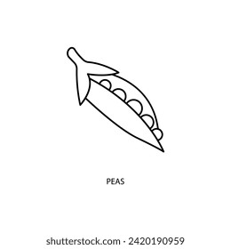 peas concept line icon. Simple element illustration. peas concept outline symbol design.