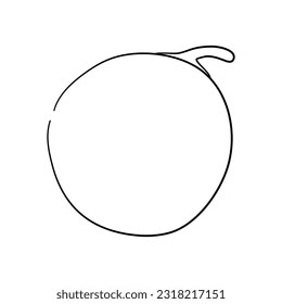Peas doodle icon. Hand drawn black sketch. Vector Illustration.